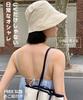 Панама для широких с подбородком УФ Делает лицо выглядеть солнце G0192 [Karsaer] Женщины, Хлопок, Поля, Складная, Ремешок, Защита, Легкая, Дышащая, Маленькая,