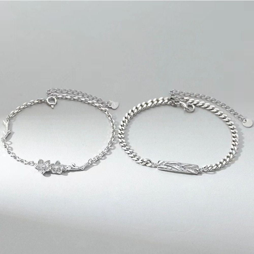 Adjustable Lovers Bracelet Valentine's Day Couple Bangle Fashion Simple Thin Bracelet  Female