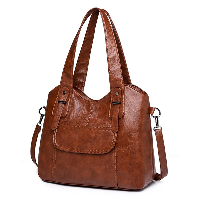 Women's Elegant Solid Color Shoulder Bag With Zipper Closure Tote Versatile Handbag For Work And Daily