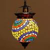 Handcrafted Multicolour Mosaic Glass Hanging Lamp(Multicolur, Bulb Not Included); Made In India