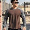 Осенний пуловер Muscle Fitness Brothers: Двухсторонняя немецкая бархатная рубашка с длинным рукавом для бега (Европейский размер)