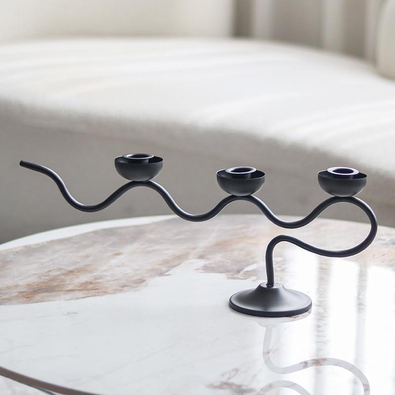 Ретро-украшения для подсвечников в виде железных линий, реквизит для создания романтической атмосферы дома, украшения для французского крыльца в виде трехсвечников