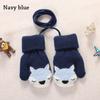 Baby Boys Girls Plush Soft Cute Knitted Mittens Thick Warm Kids Gloves