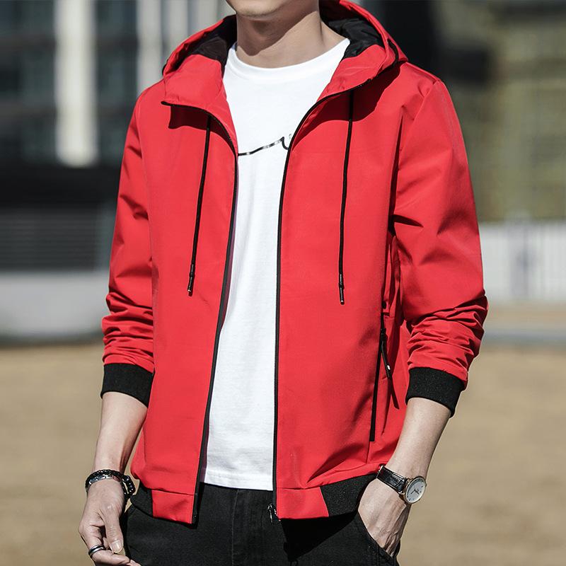 Молодежная куртка мужская куртка весна осень корейская версия с капюшоном универсальная повседневная куртка