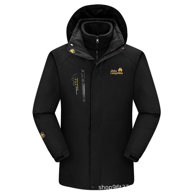 3-in-1 Waterproof Fleece Lined Jacket Couples - Outdoor Hiking Camping Windproof Coat