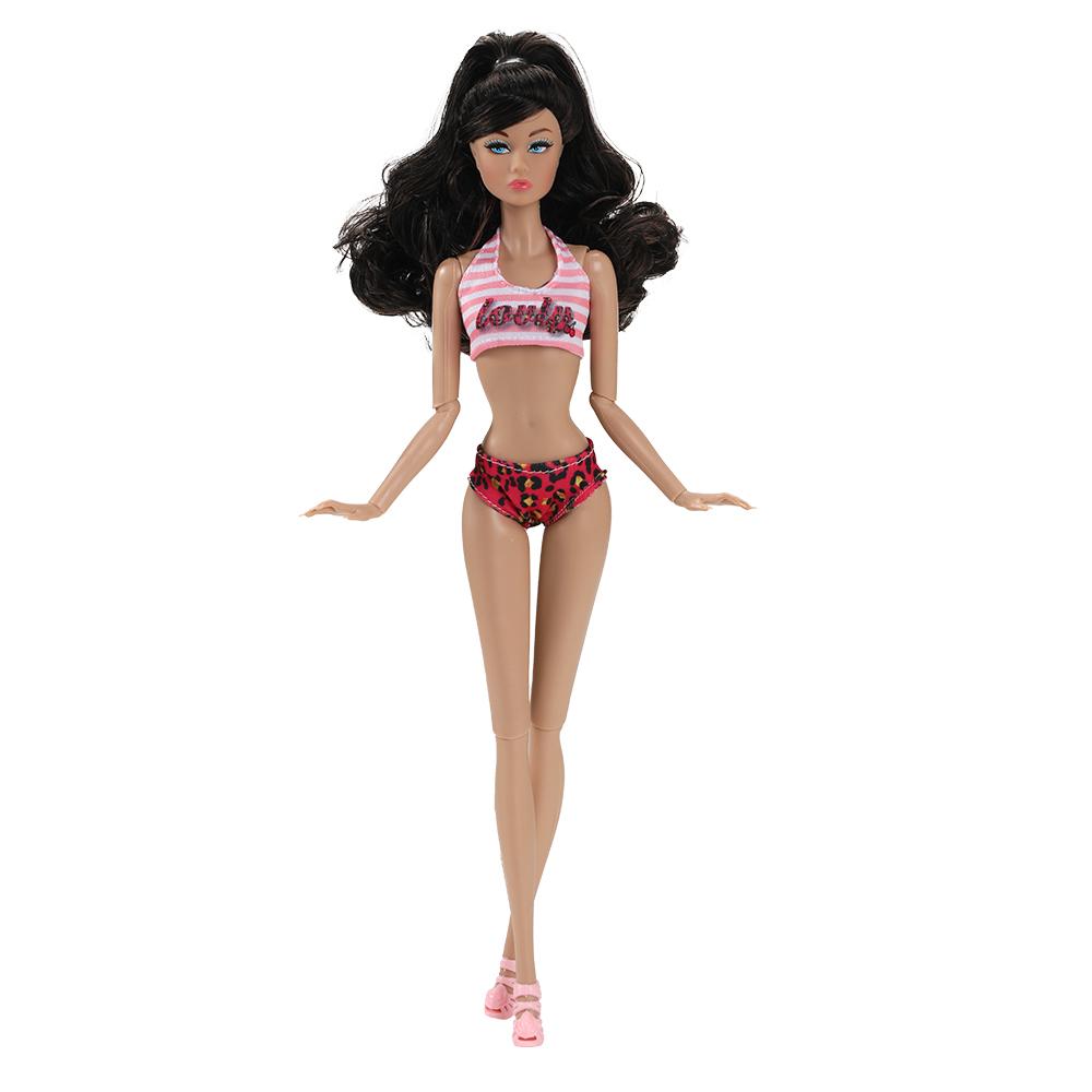 Кукла-супермодель 32 см в модной одежде для купания, 1/6 BJD, шарнирная, с белой и черной кожей, красивым макияжем, игрушка для переодевания DIY