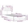 VidaXL Cadre de Lit avec Tête de Lit, Lit Simple avec Sommier à Lattes, Lit Adulte de Chambre, Moderne, Blanc 90x200 cm Bois 3209940