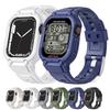 Ремешок для чехла для Apple Watch Ultra 49 мм, 45 мм, 44 мм, 41 мм, 40 мм, силиконовый ремешок для Iwatch Series 8 7 6 Se 5 4, защитный чехол-браслет