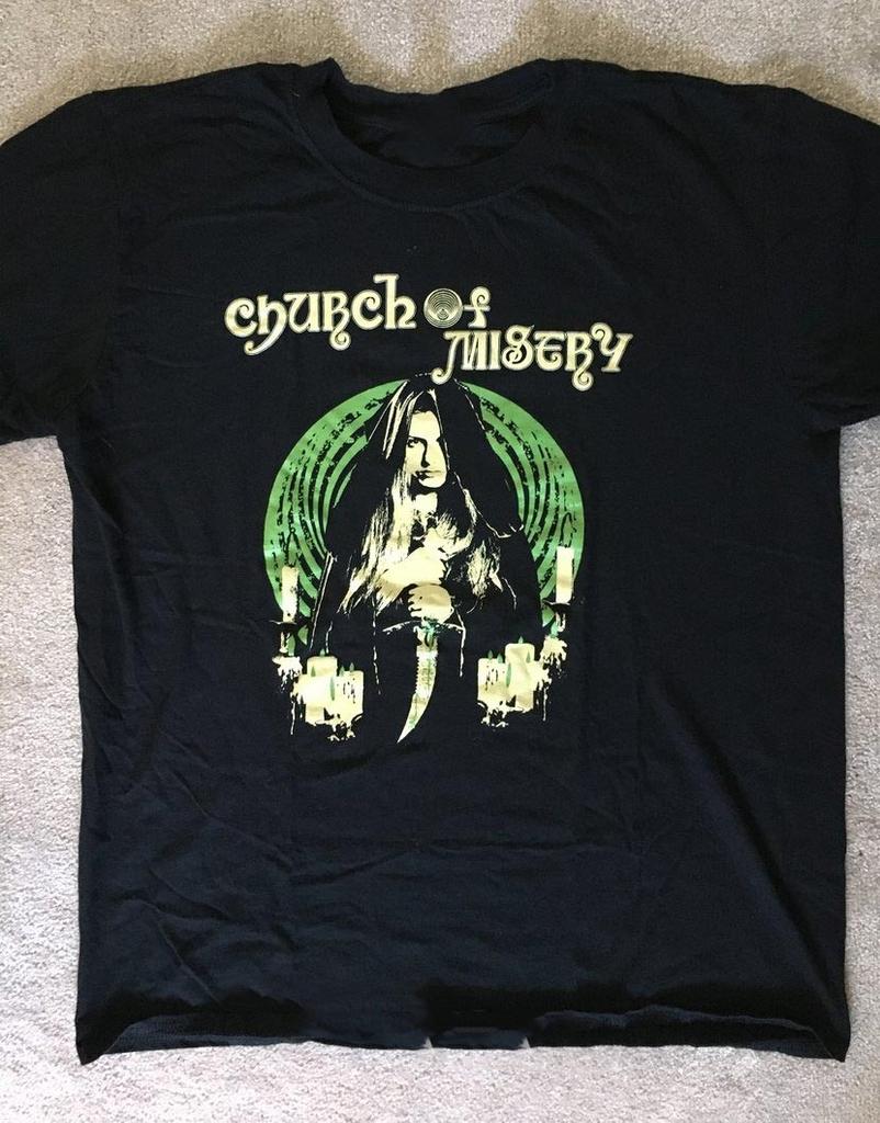 VTG Church of Misery Band Heavy Cotton Black T Shirt S-5XL EN722