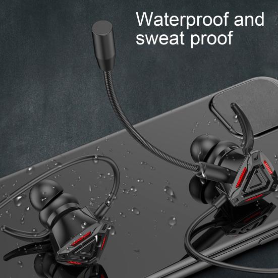 Gaming Earphone In-ear E-sports Game Wired HiFi Sound Music Headphone with Microphone