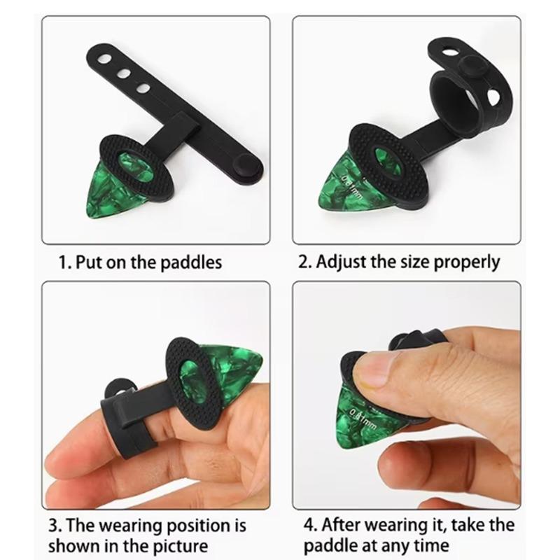 Guitar Finger Covers with Pick Slot Design Finger Protectors for Acoustic Electric Guitar Players Accessories