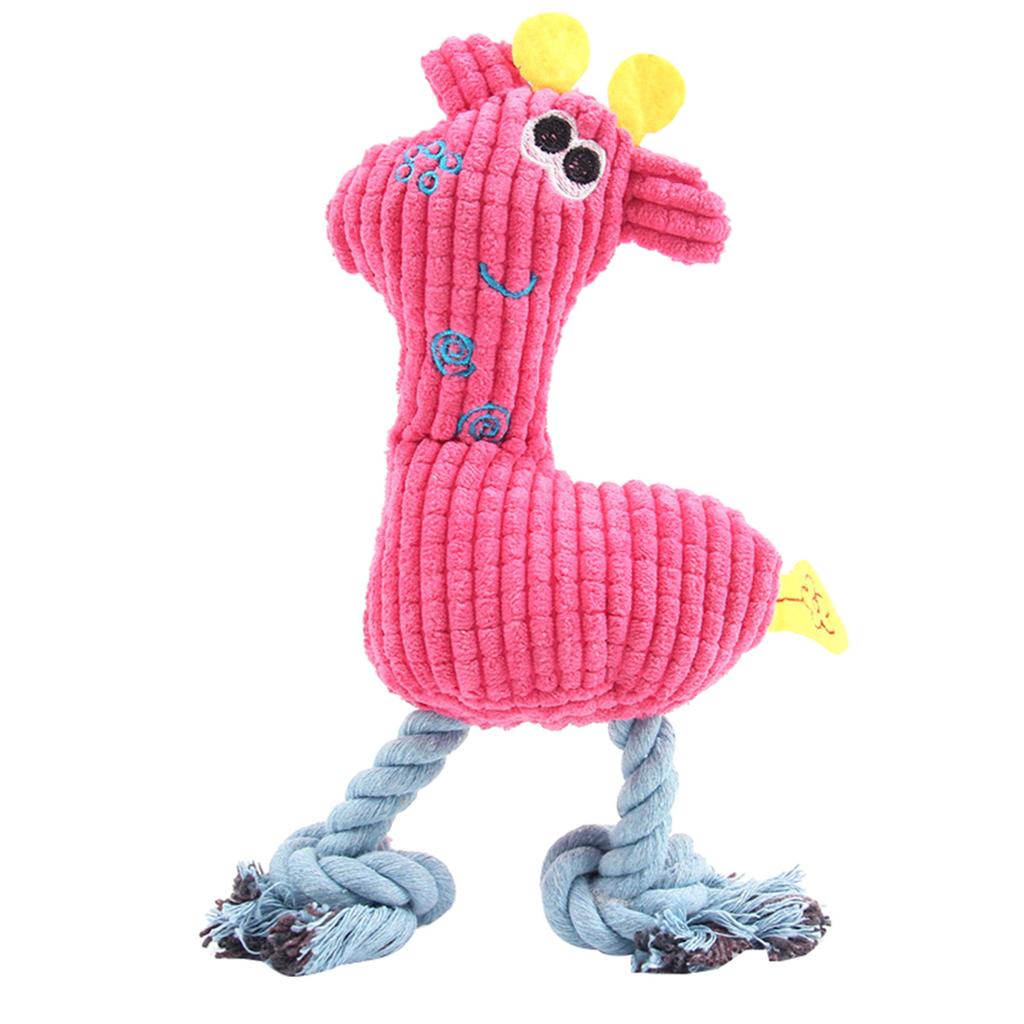 Милый плюшевый жираф, веревка, домашние животные, маленькие собаки, пищащие интерактивные игрушки, куклы-олени, щенок, играющий, жевательная игрушка, аксессуары для дрессировки собак