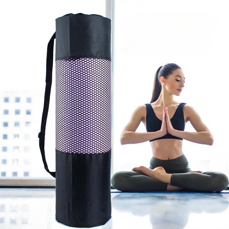 Yoga Mat Package Storage Bags Adjustable Strap Waterproof Mesh Drawstring Bag Portable Fitness Workout Gym Bags Sports Backpack