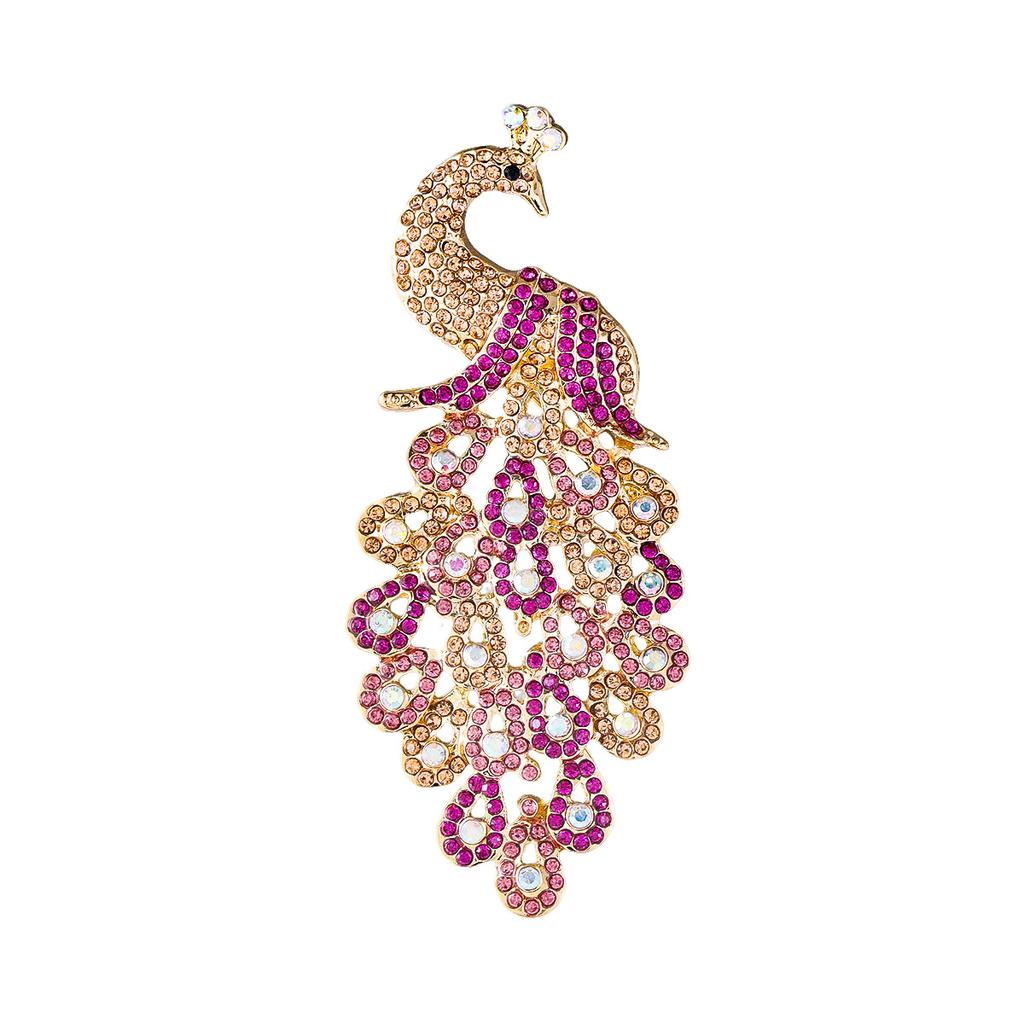 New Exquisite Fashion Peacock Brooch Temperament Elegant Women's High-end Dress Blazer Accessories Pin Corsage