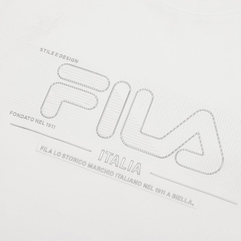 Fila Белая серия Простая Удобная Универсальная Трикотажная Футболка с Коротким Рукавом Мужские Топы F11M523101F-WT