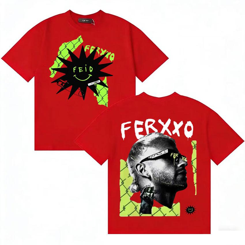 Feid Inter Shibuya La Mafia Fans Gift Merch Tshirt Unisexs Women Summer Fashion T Shirt Teenagers Cotton Oversized Crewneck T Shirt