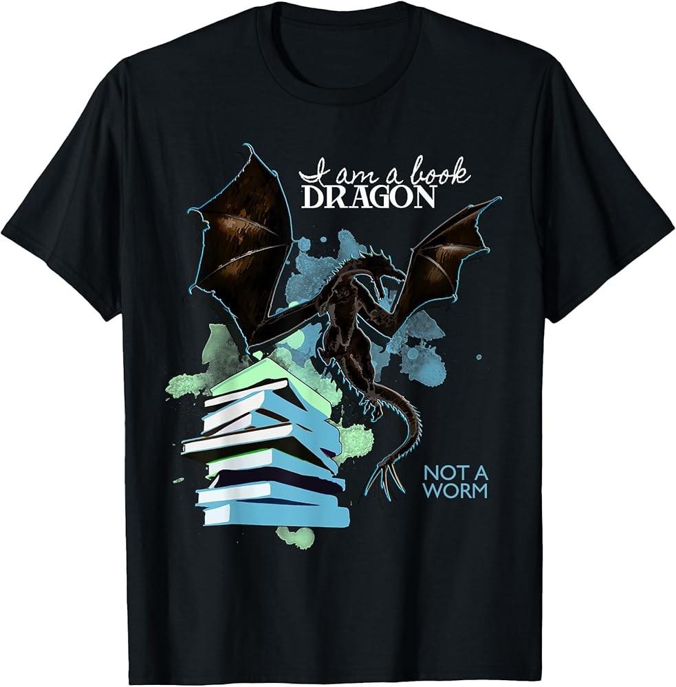 I Am A Book Dragon Not A Worm Funny Reading Lover Gift T-Shirt Unisex T-Shirt