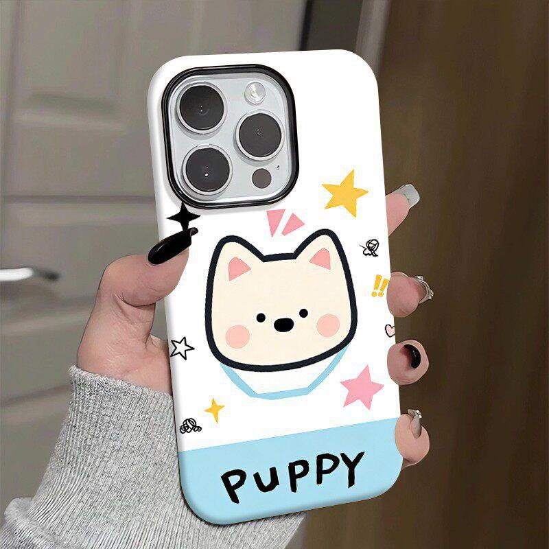 Applicable to Apple promax mobile phone case Filin 2-in-1 couple star kitten puppy Xiaomi Huawei