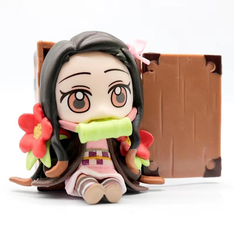 Demon Slayer Tanjiro Kamado Nezuko anime cartoon figure blind box creative personalized statue model ornament surprise gift box