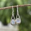 Moonstone Gemstone Solid 925 Sterling Silver Earrings Handmade Dangle Gemstone Earrings Jewelry For Women