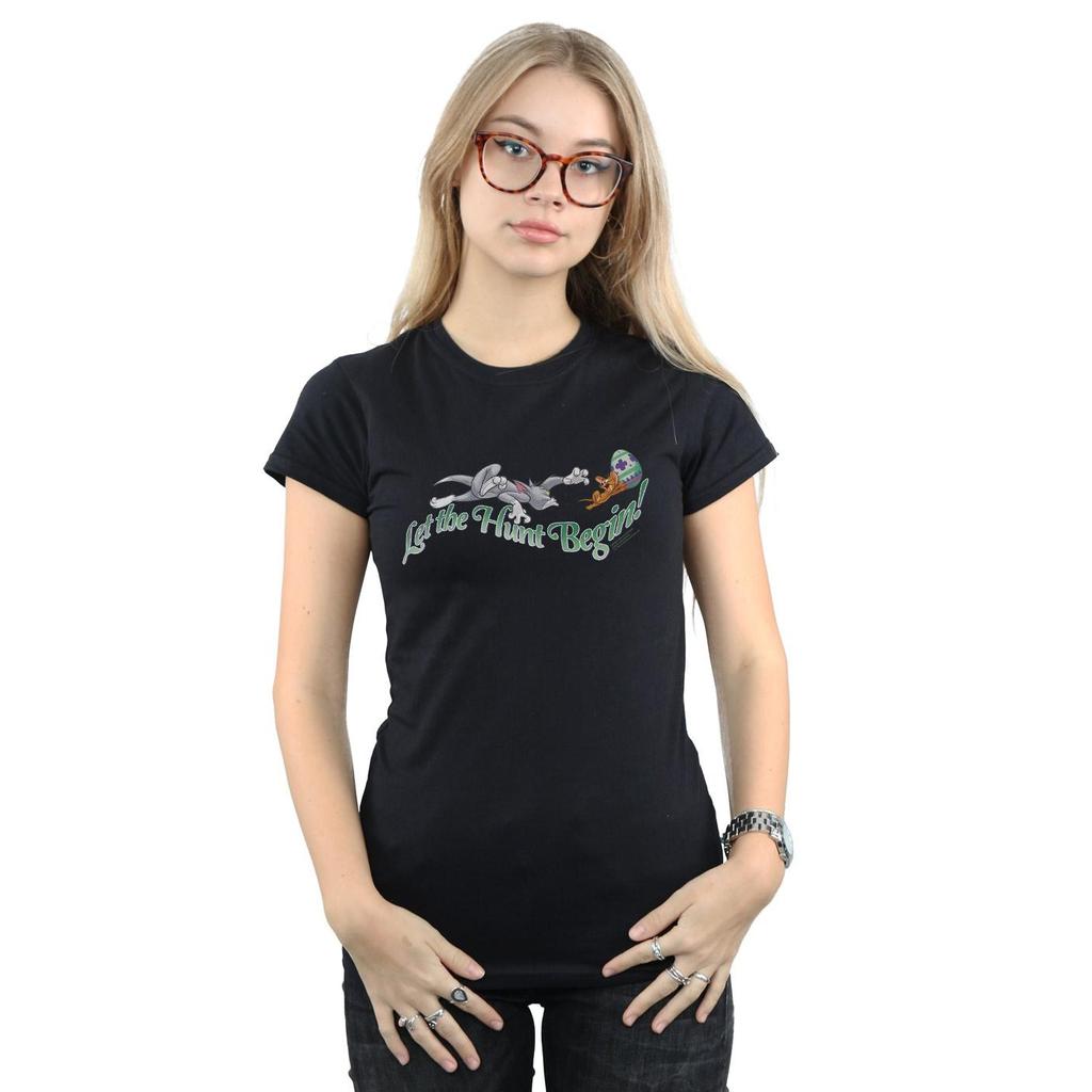 Tom And Jerry Womens/Ladies Let The Hunt Begin Cotton T-Shirt