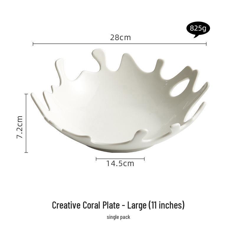 Блюдо, вдохновленное кораллами: Элегантная тарелка для фруктов и салатов - Идеально подходит для ресторанов и отелей