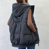 Свободный, Большого размера, Жилет из пухового хлопка, Женский, Новая модель 2025 года, Осень и зима, Толстый, Жилет, Куртка, Универсальный, Женский, Жилет