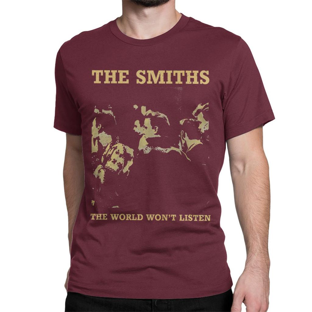 Повседневные винтажные футболки The Smiths для мужчин и женщин, с круглым вырезом, из чистого хлопка, футболки инди-панк-рок-группы, новинка, топы