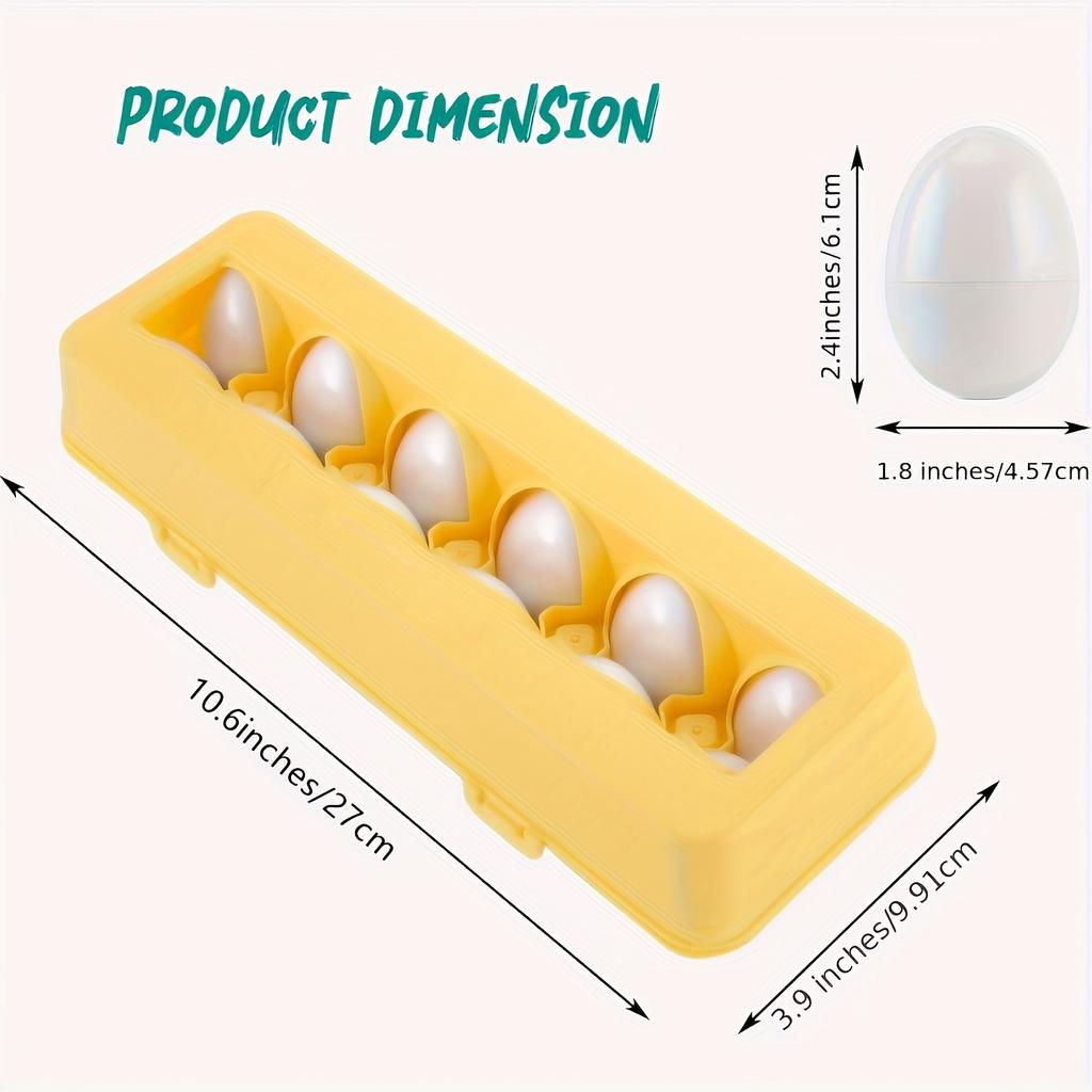 12pcs Set Egg Matching Game Toy Color Shape Recognition Sorter Puzzle Toy for Toddlers Easter Travel Game Early Learning Educational Fine Motor Skill