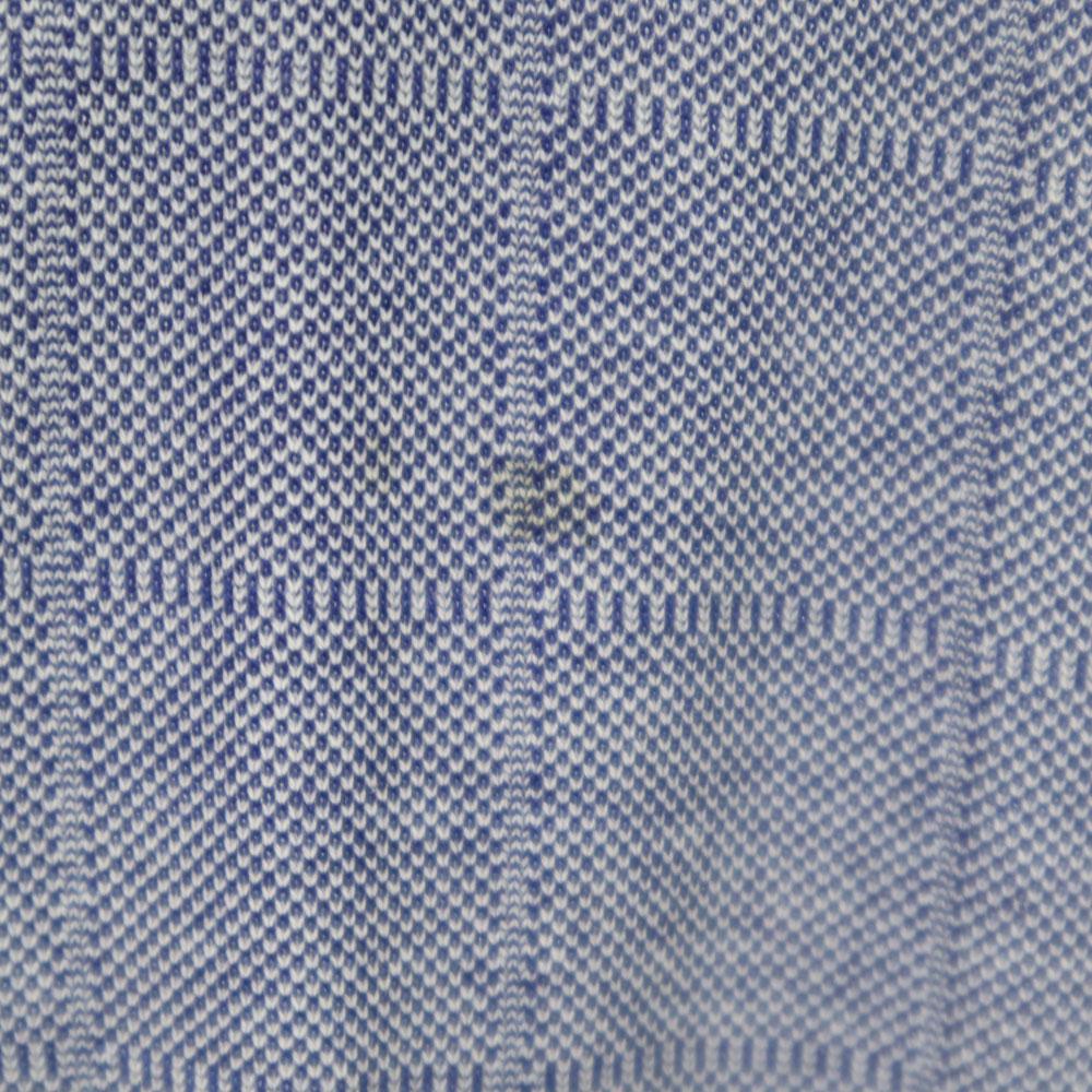 Salvatore Ferragamo Made In Italy Check Long Sleeve Polo Shirt L Gray Zip Men's Used