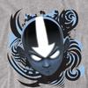 Avatar: The Last Airbender Unisex Adult Blue and Black Kanji T-Shirt