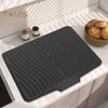 Silicone Dish Drying Mat Heat Resistant Drain Pad Sink Mat for Kitchen Counter Quick Drying Dish Mat Multifunctional Tableware Mat