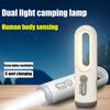 2 In 1 Portable Flashlight LED Motion Sensor Night Light Bedroom Bathroom Reading Camping Lighting Baby Feeding Eye Care Bedside