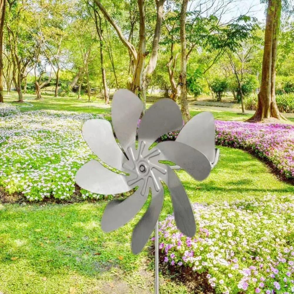Waterproof Metal Wind Spinner for Yard Removable Wind Sculptures Rotating Garden Pinwheels Outdoor