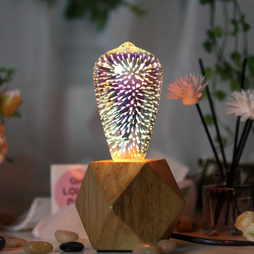 1/2 шт., винтажная светодиодная лампа золотого фейерверка, 3D свет звездного неба, AC85-265V E27, 4 Вт, светодиод 2300K, теплый свет для декора праздничной вечеринки, 2,51 дюйма X5,62 дюйма