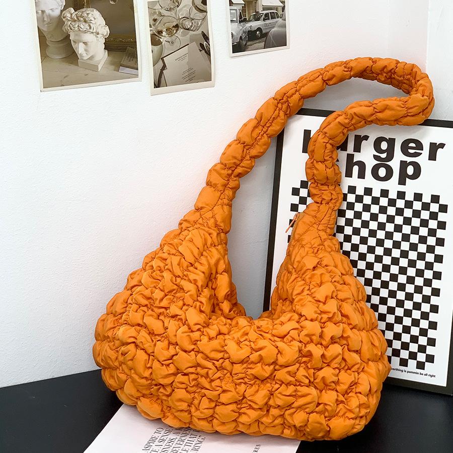 Сумка-тоут Clouds Pleated Crossbody женская, большая вместимость, легкая, сумка Diamond Dumpling, сумка Feather, стеганая сумка через плечо
