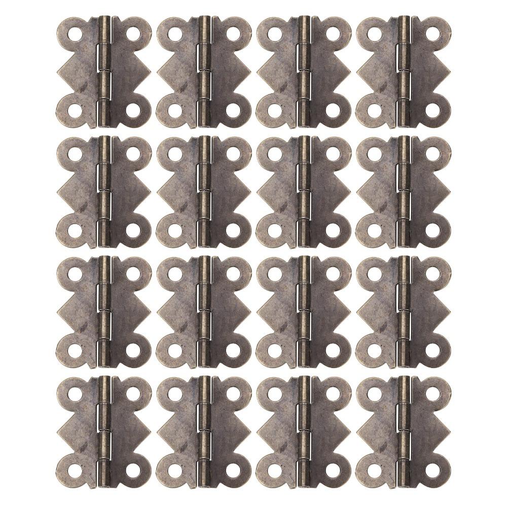 46PCS Small Size Retro Buckle Locks Bronze Box Hinges Angle Code Latch Hook Hasp Gift Box