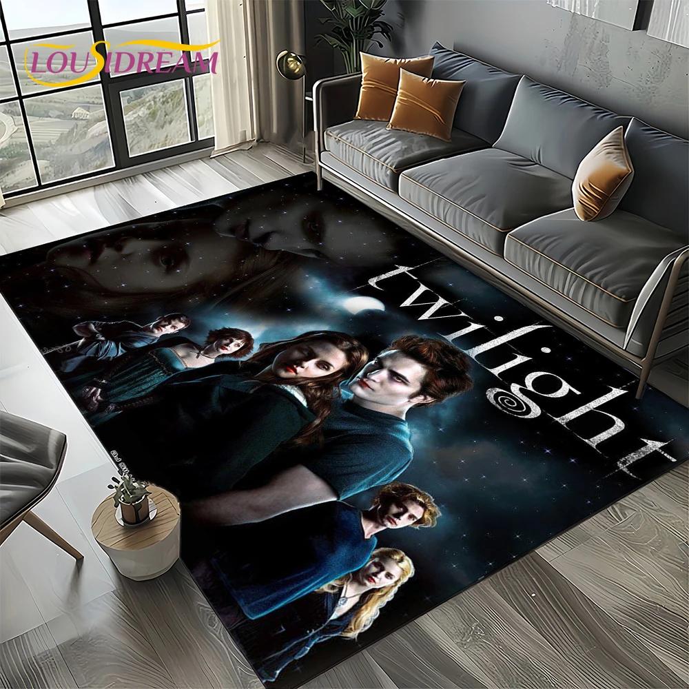 Twilight Saga Series Edward Bella Movie Carpet Rug for Living Room Bedroom Home Sofa Decoration,Kids Area Rug Non-slip Floor Mat