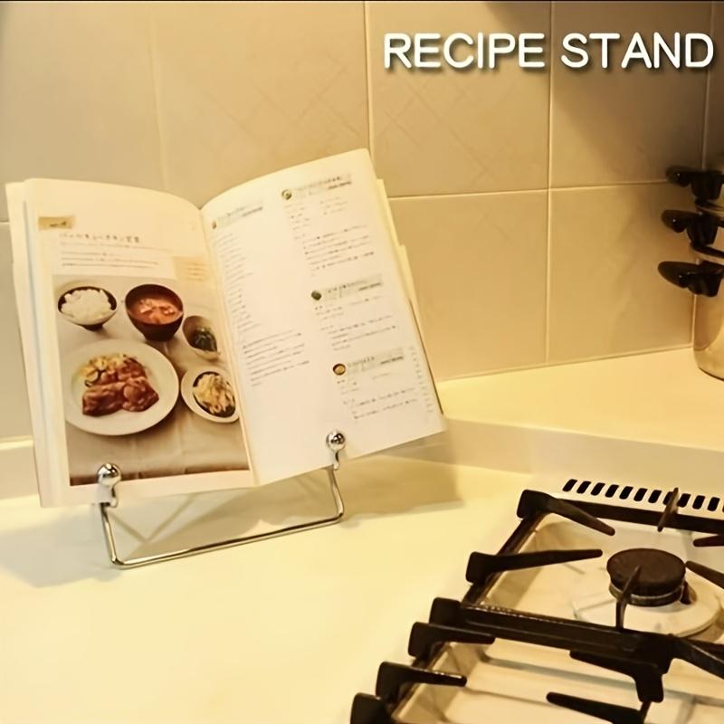 Portable Metal Flat Support New Silver Creative Book Reading Stand Mobile Phone Support Ins Style Desktop Support, Book Stand