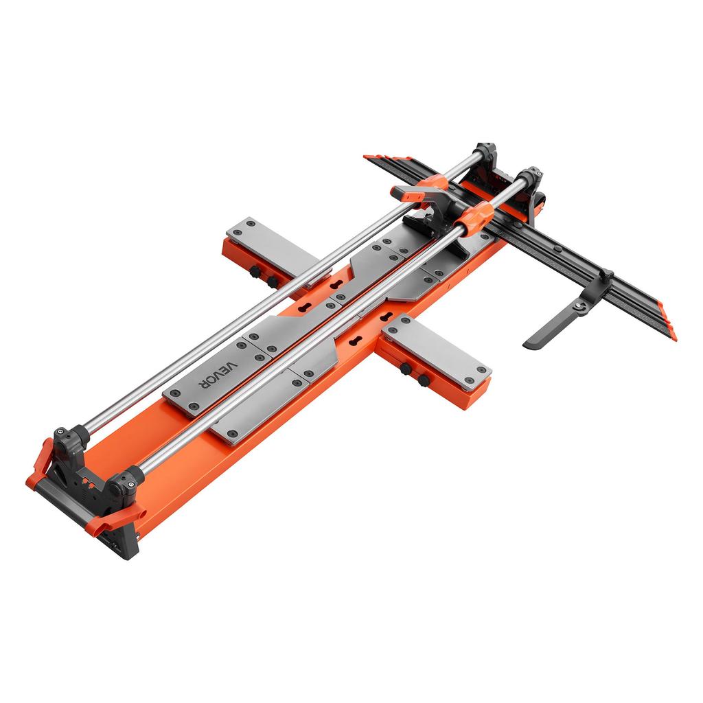 VEVOR 1200 mm Manual Tile Cutter, Upgraded Sliding Head Cutting Tool with Spring-Loaded Base, Angle Fence, Tungsten Carbide Cutting Wheel