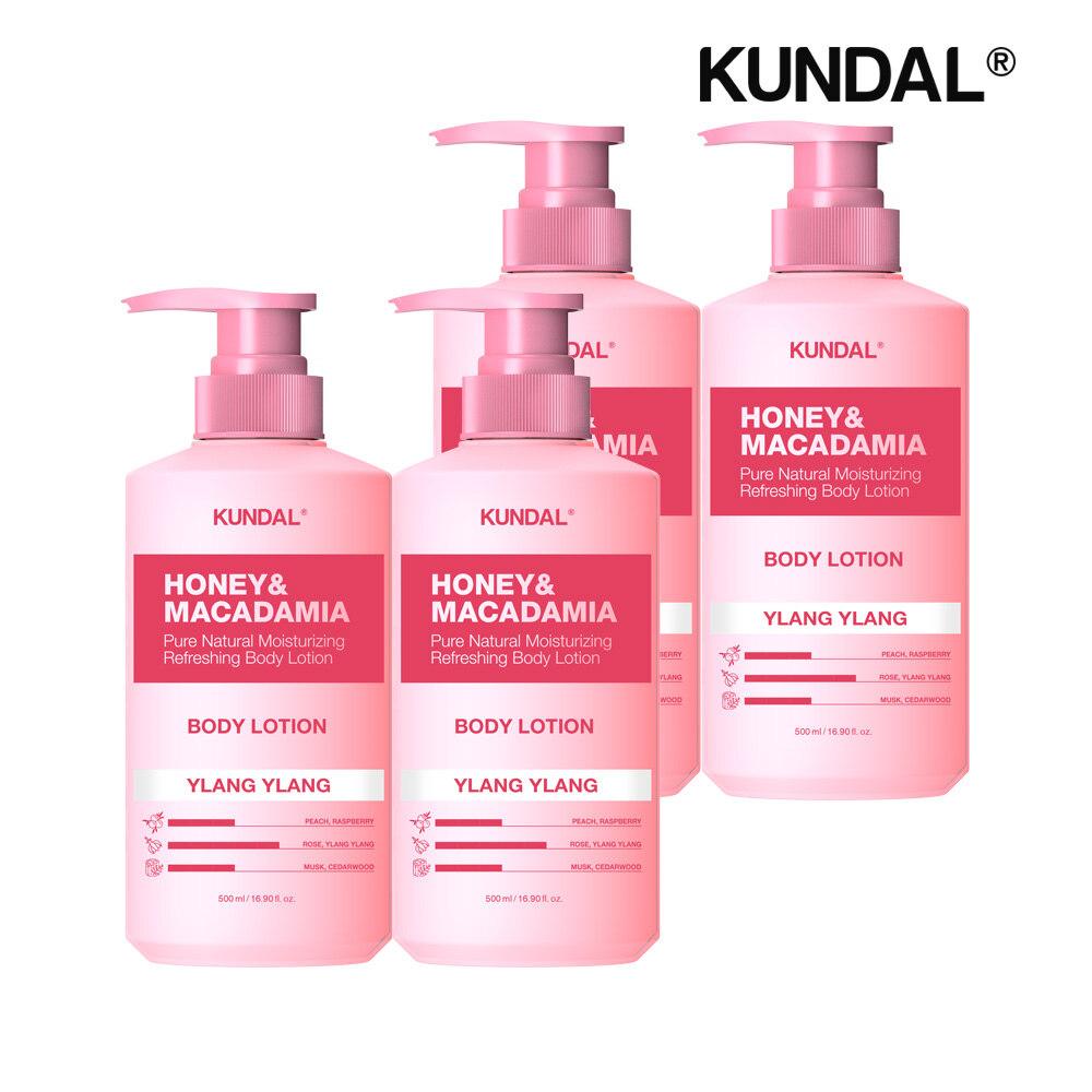 KUNDAL Honey & Macadamia Pure Body Lotion Ylang Ylang 500ml x4
