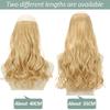 MISS WIG Synthetic Invisible Fish Wire No Clip Wavy Hair Extensions Long Hairpiece Natural Black Brown Blonde for Women Fake Hair Piece