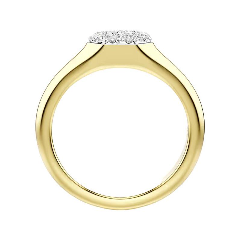 Swarovski Inlaid design #luck crystal ring, same style for men and women, couple model, gold 5732854