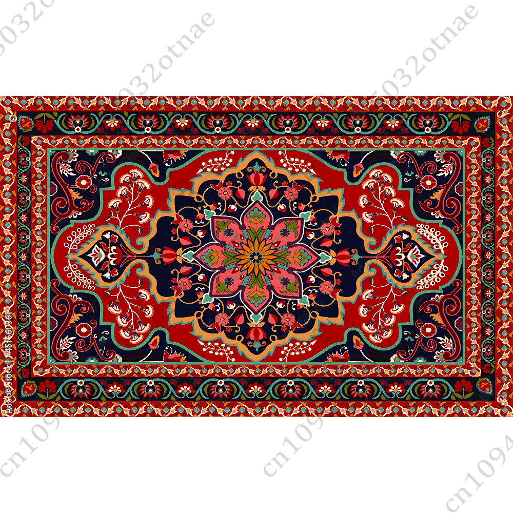 Персидский Ковер Цветочный Узор Флаг Гобелен Забавный Баннер Для Комнаты в Общежитии Спальни Садовой Гостиной Настенное Искусство Декор Вечеринки