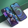 Arcane Jinx Anime Phone Case For Apple iPhone 12 13 Mini 11 14 15 Pro Max 7 8 Plus X XR XS SE 2020 2022 Black Silicone Case