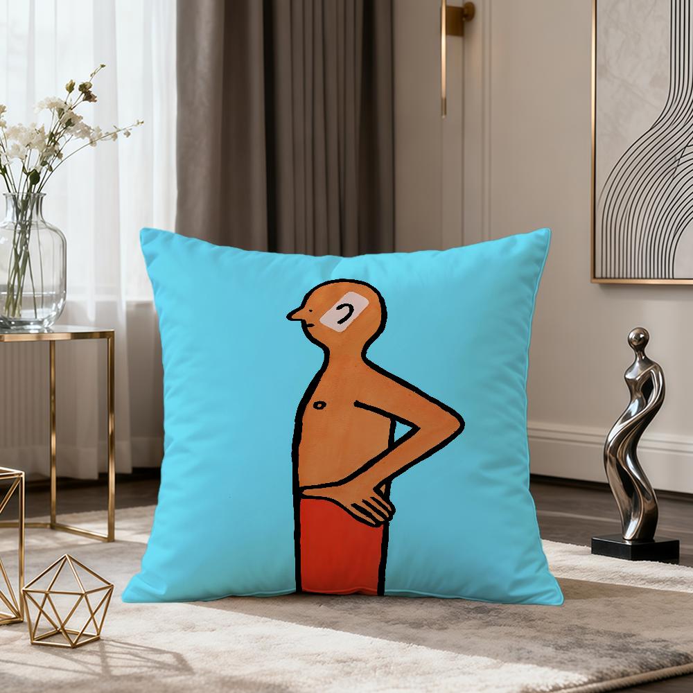Art Design JJean JJullien Fun cushion cover soft Comfort Pillowcase for Sofa nap Living Room party Home pet Decor Pillowcover