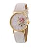 Женские часы в корейском стиле с принтом из розового кварца и ремешком
