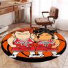 SLAM DUNK Pattern Round Rug, Indoor/Outdoor Mat, for Picnic, Gameroom, Bedroom, Office, Living Room, Home Decor Carpet, Birthday Gift