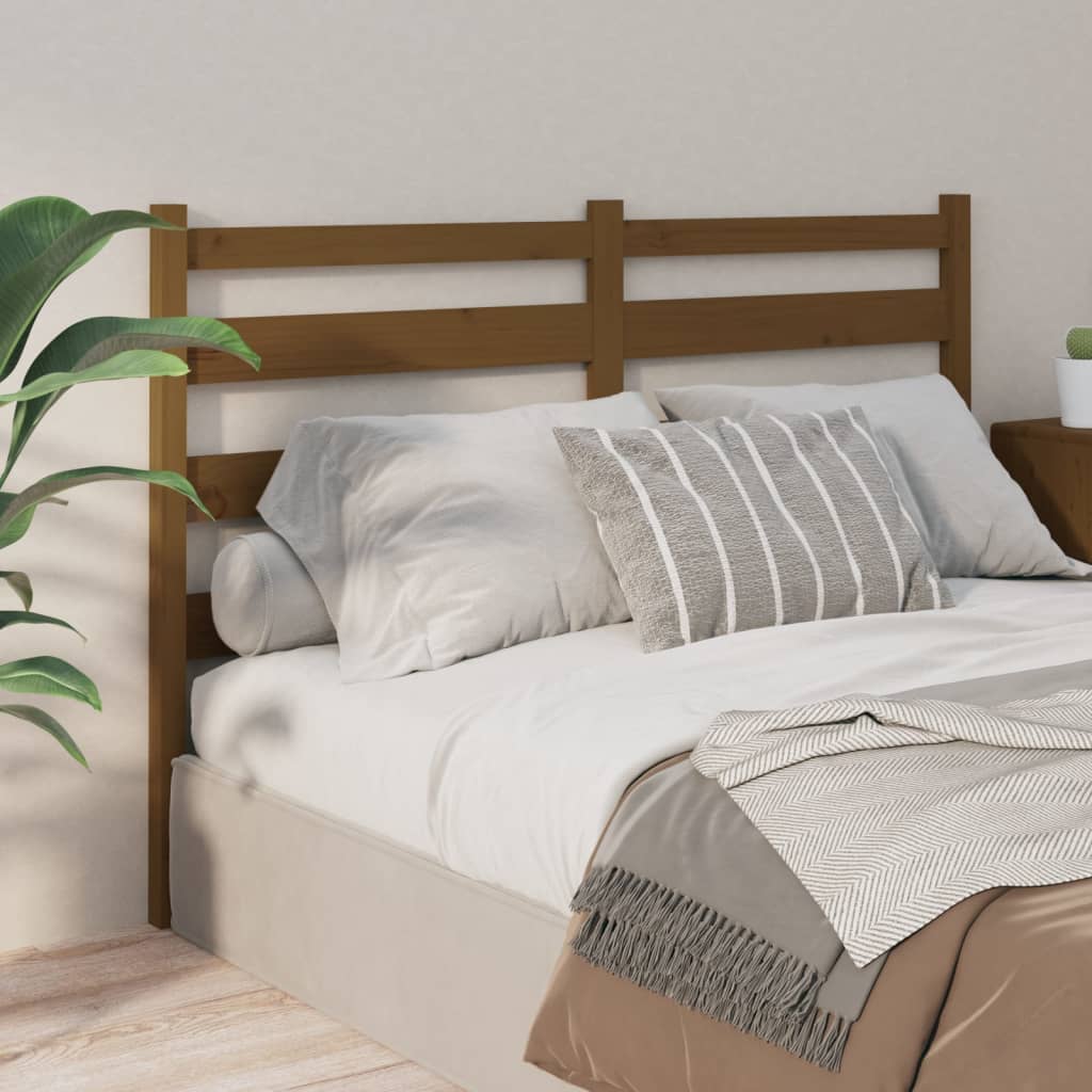 Headboard in Honey Brown 186 x 4 x 100 cm Solid Pine Wood