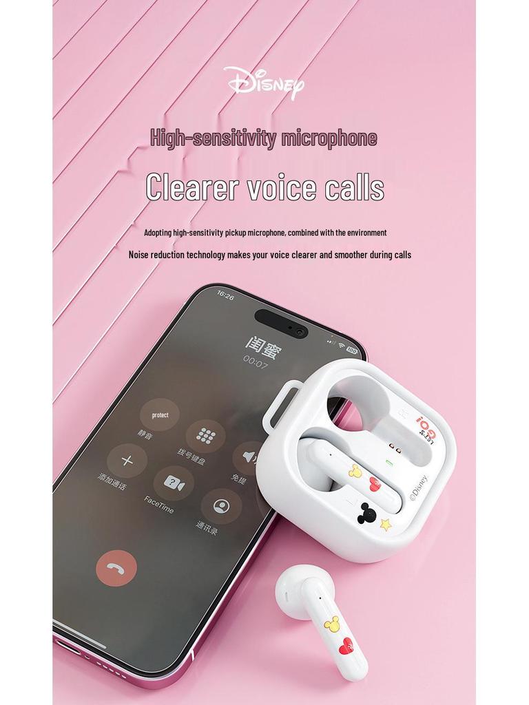 Disney H19 Wireless Bluetooth Earphones - Cute Cartoon Design, Semi-In-Ear, Long Battery Life (2025 Model)